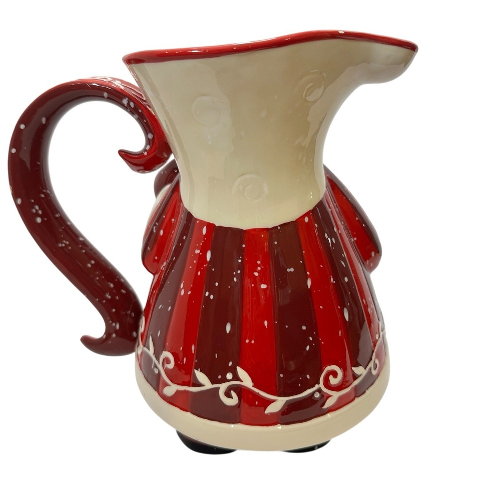 Bella Casa by Ganz Santa Claus Ceramic Christmas Pitcher 8.5" Holiday Decor - Picture 4 of 16